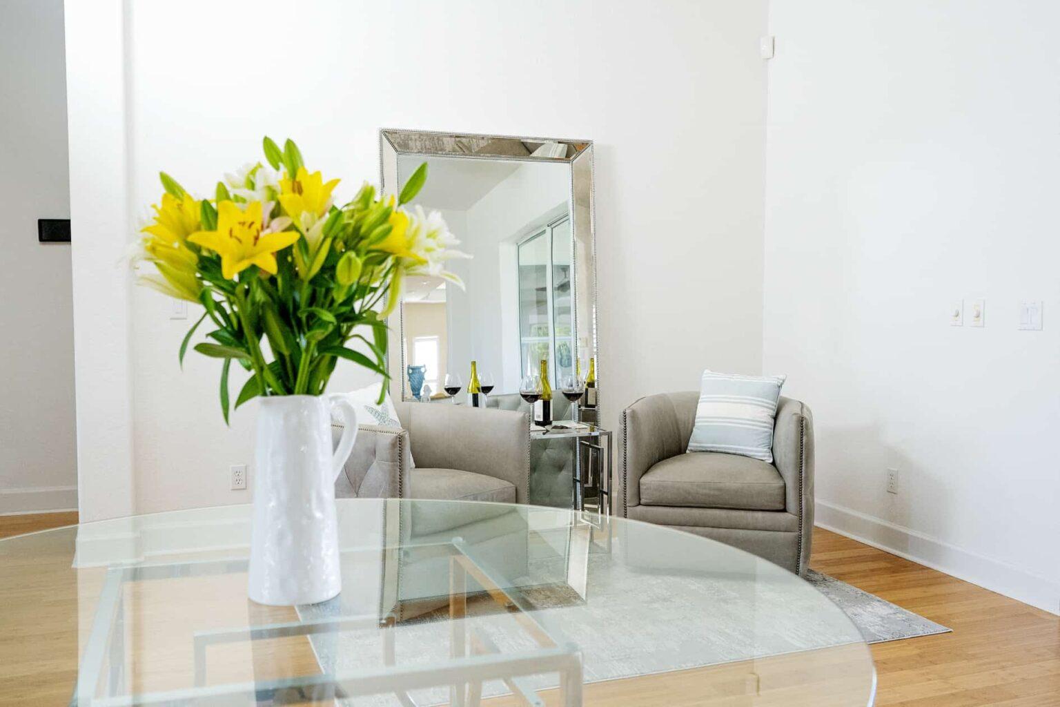 naples fl vacation home Sitting area in foyer.