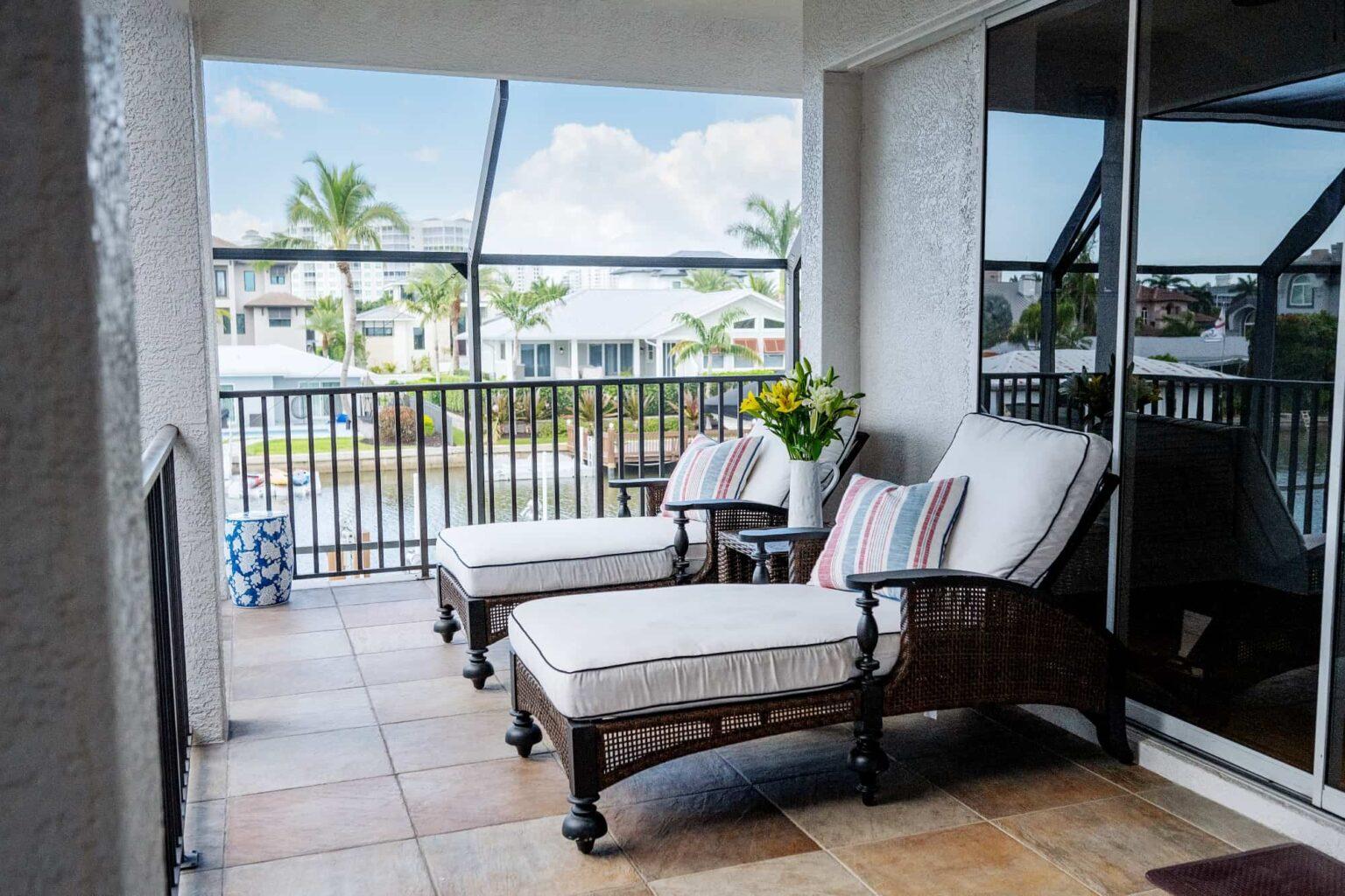 naples fl vacation home Main floor wraparound screened lanai.