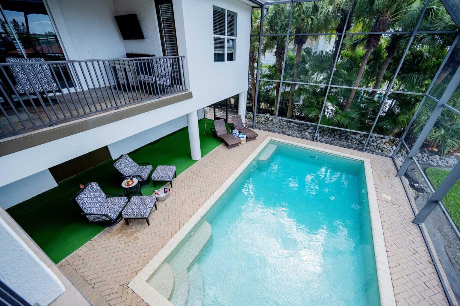 naples fl vacation home Pool from above.